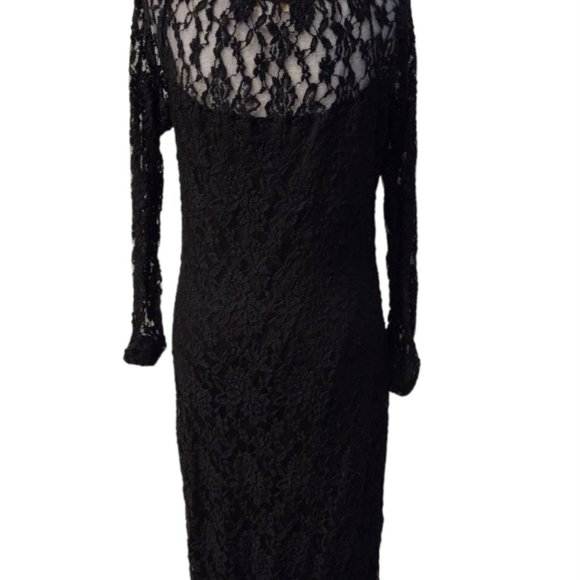 Nicky Minaj Black Lace Dress Tea Length - Picture 4 of 6